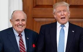 Former President Trump and Giuliani Aggressively Dine at Ikea Food Court